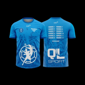 camiseta personalizable azul mediterranean handball cup