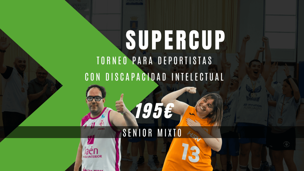 Portada torneo supercup imagen de dos jugadores de baloncesto