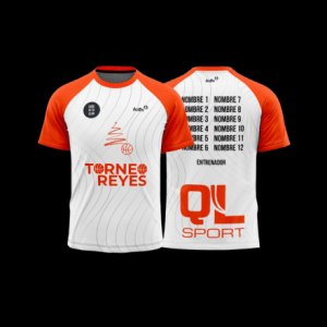 cubre personalizable blanca y naranja torneo de reyes